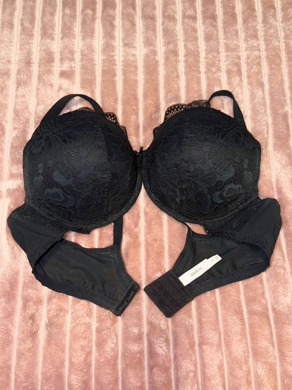 Auden Black Lace Balconette Underwire Bra